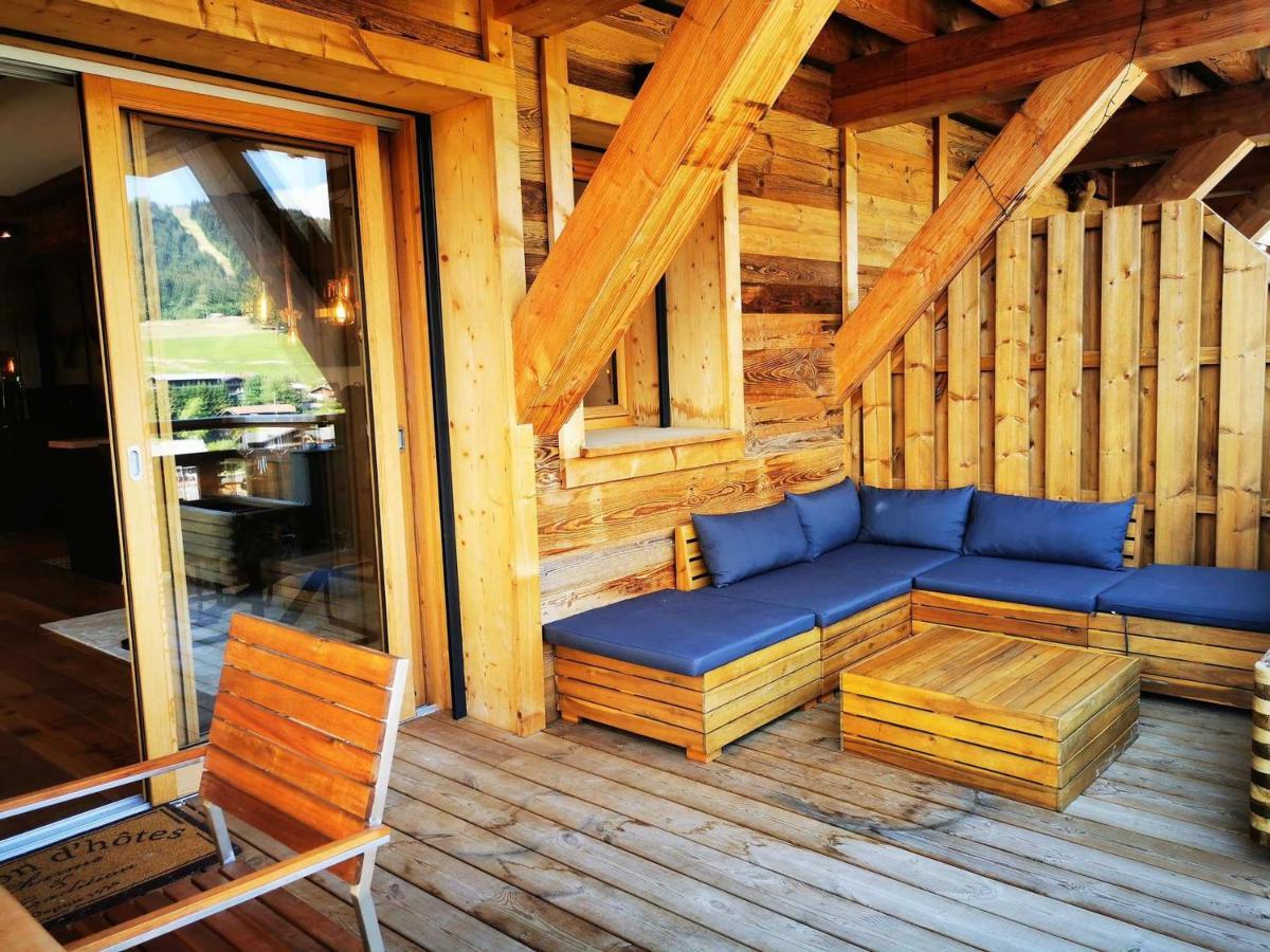 Appartement De Prestige Spacieux Et Lumineux Avec Sauna Et Parking Inclus - Fr-1-598-48 Les Gets Exterior foto